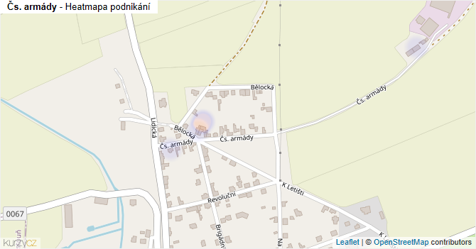 Čs. armády - mapa podnikání