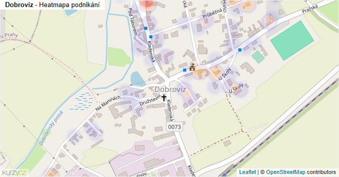 Dobrovíz - mapa podnikání