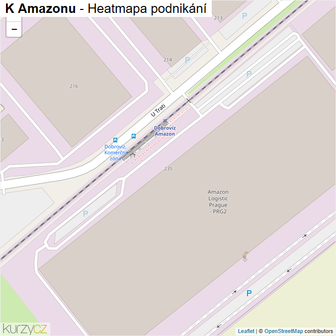 Mapa K Amazonu - Firmy v ulici.