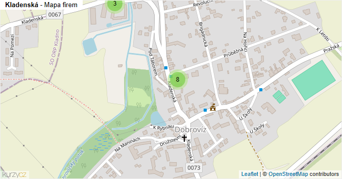 Kladenská - mapa firem