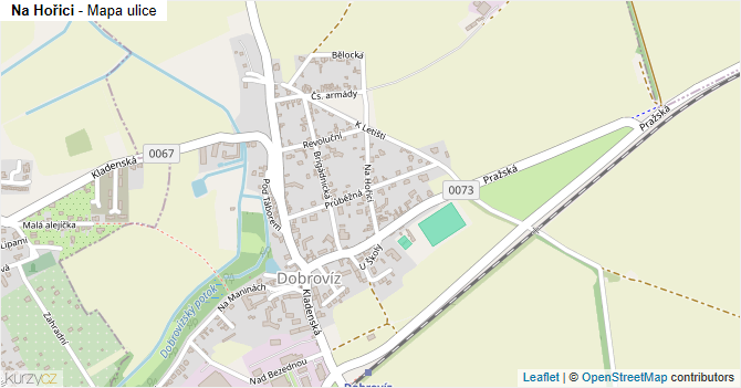Na Hořici - mapa ulice