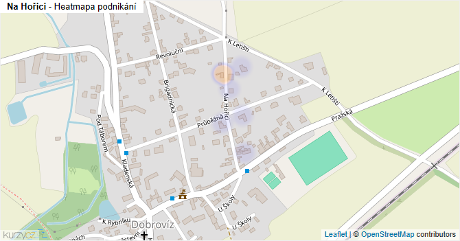 Na Hořici - mapa podnikání
