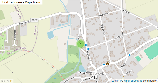 Pod Táborem - mapa firem