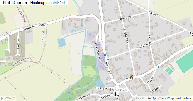 Pod Táborem - mapa podnikání