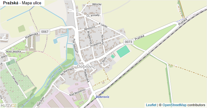 Pražská - mapa ulice
