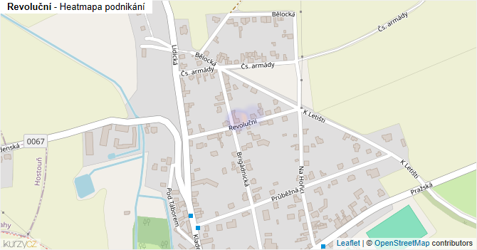 Revoluční - mapa podnikání
