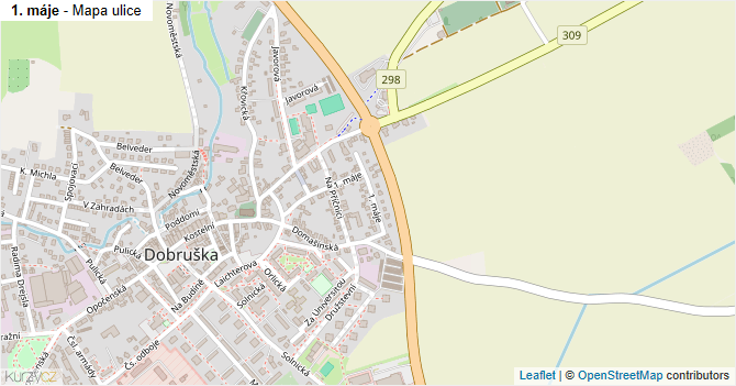 1. máje - mapa ulice