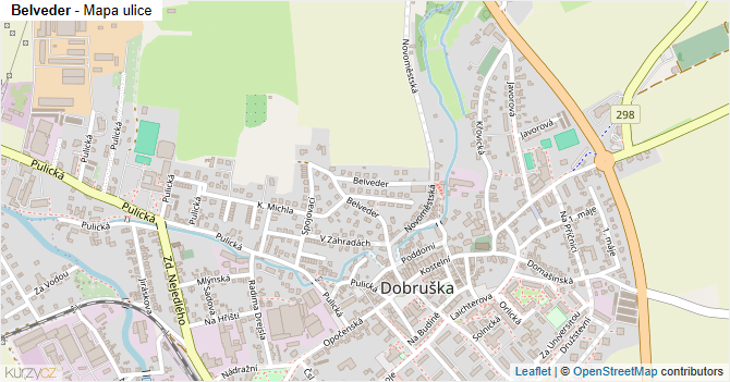Belveder - mapa ulice