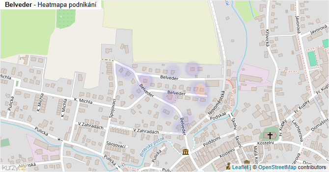 Belveder - mapa podnikání