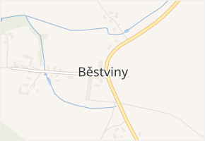 Běstviny v obci Dobruška - mapa části obce