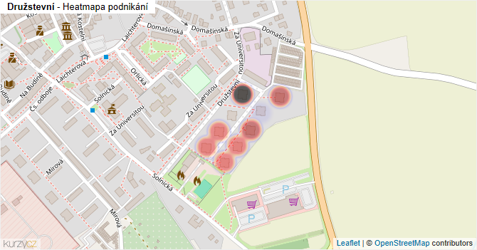 Družstevní - mapa podnikání
