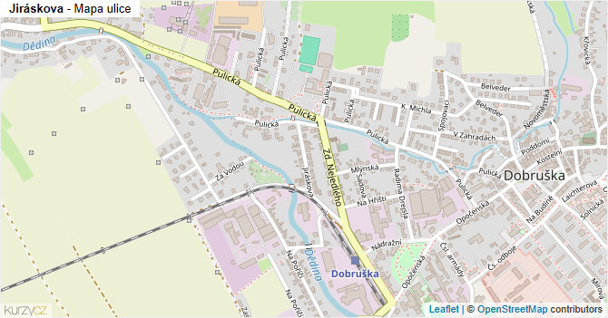 Jiráskova - mapa ulice