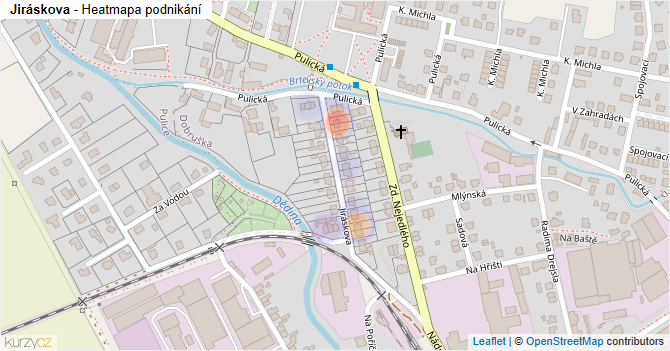 Jiráskova - mapa podnikání