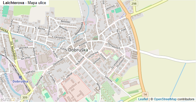 Laichterova - mapa ulice