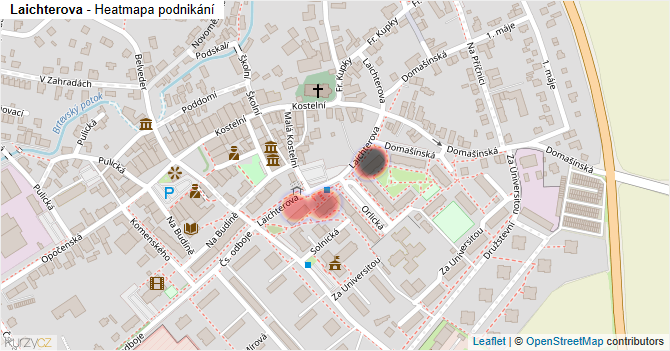 Laichterova - mapa podnikání