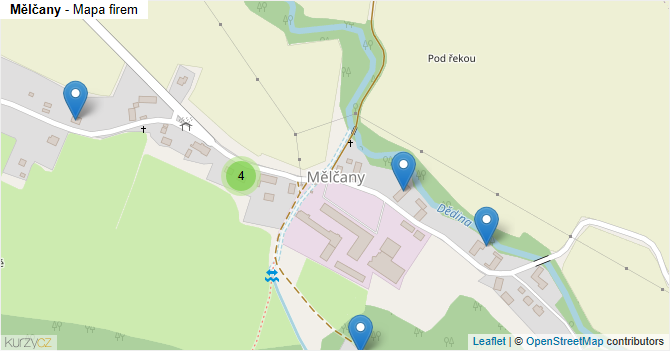 Mělčany - mapa firem
