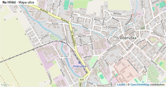 Na Hřišti - mapa ulice