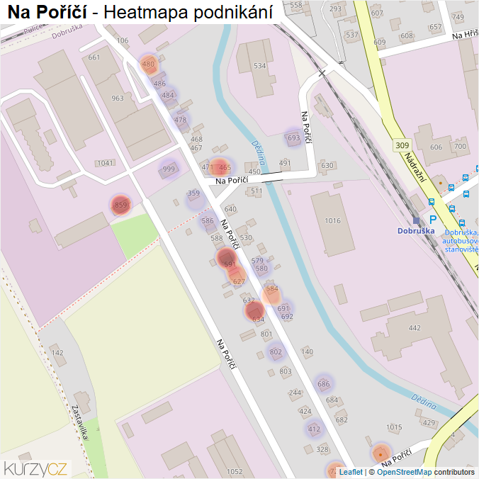 Mapa Na Poříčí - Firmy v ulici.