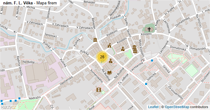 nám. F. L. Věka - mapa firem