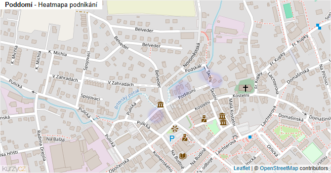 Poddomí - mapa podnikání