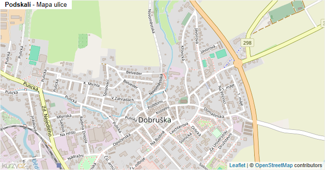 Podskalí - mapa ulice