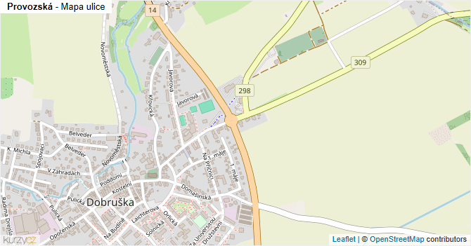 Provozská - mapa ulice
