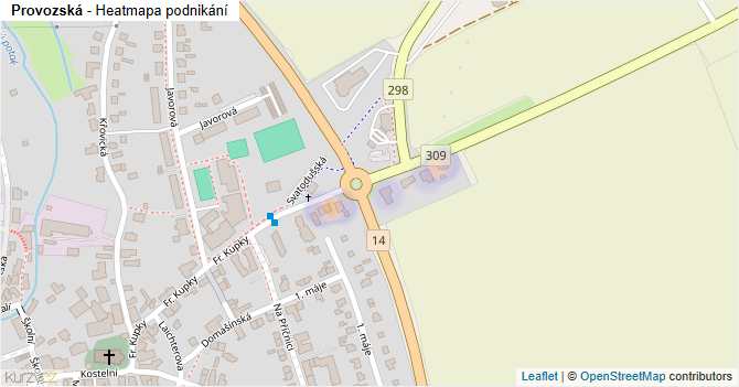 Provozská - mapa podnikání