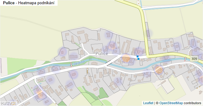 Pulice - mapa podnikání