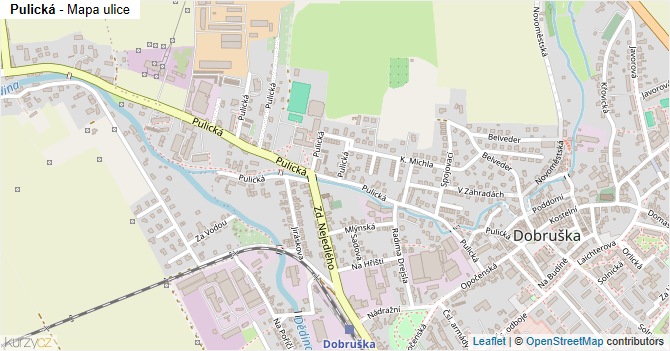 Pulická - mapa ulice