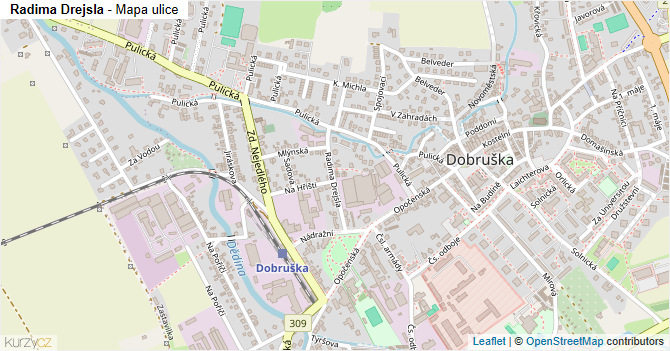 Radima Drejsla - mapa ulice