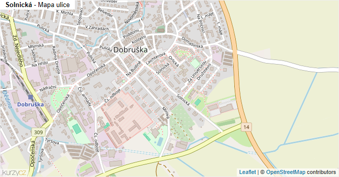 Solnická - mapa ulice