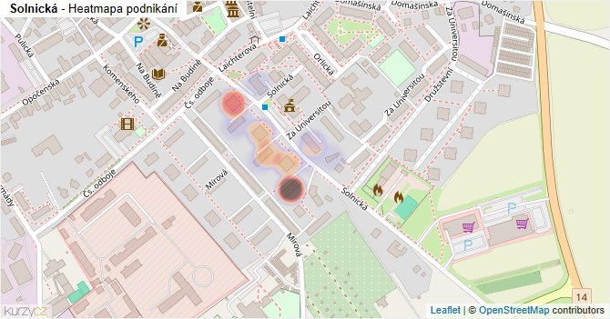 Solnická - mapa podnikání