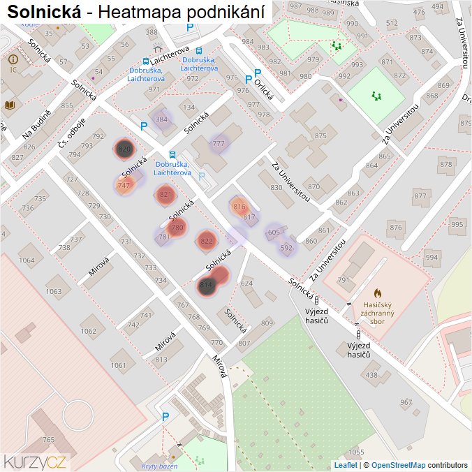 Mapa Solnická - Firmy v ulici.