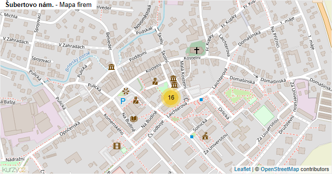 Šubertovo nám. - mapa firem