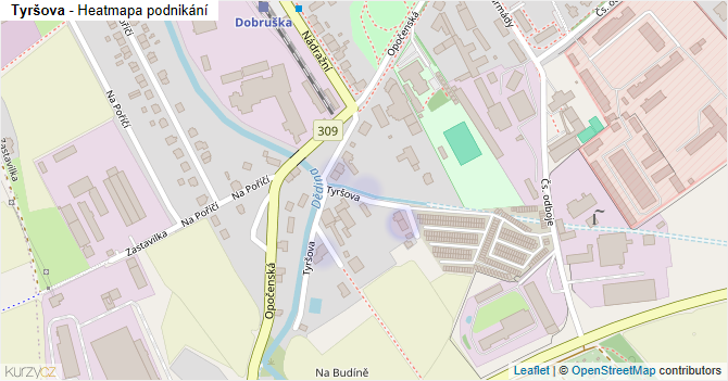 Tyršova - mapa podnikání