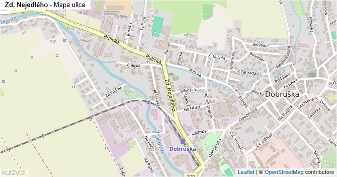 Zd. Nejedlého - mapa ulice