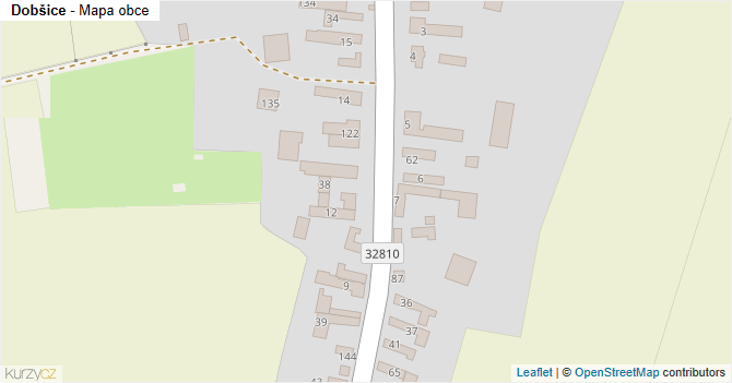 Dobšice - mapa obce