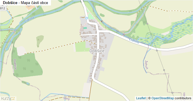 Dobšice - mapa části obce