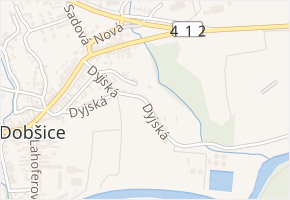 Dyjská v obci Dobšice - mapa ulice