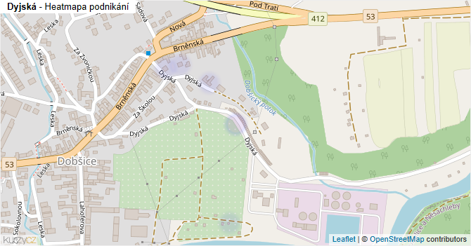Dyjská - mapa podnikání