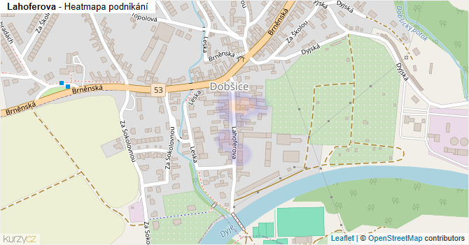 Lahoferova - mapa podnikání