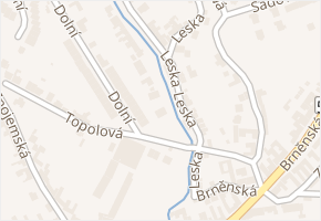 Leska v obci Dobšice - mapa ulice