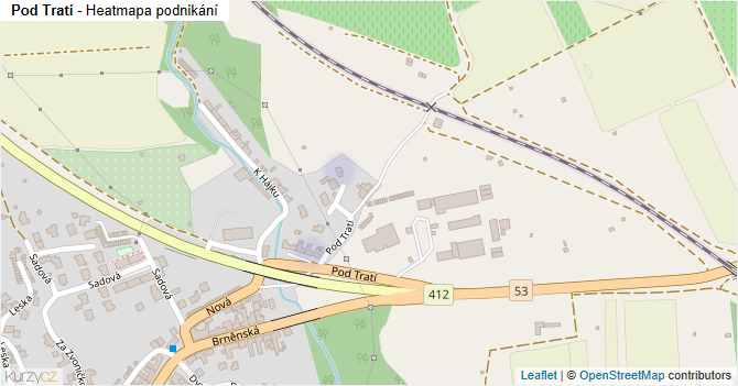 Pod Tratí - mapa podnikání