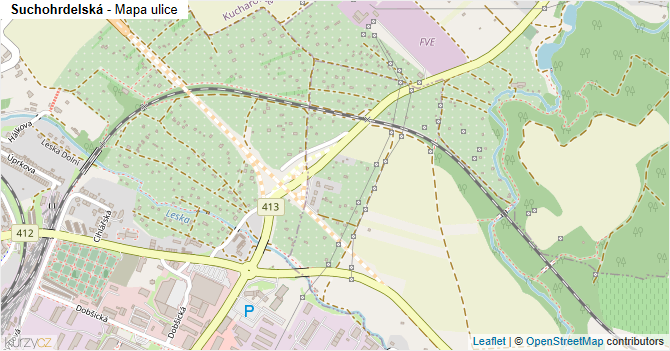 Suchohrdelská - mapa ulice