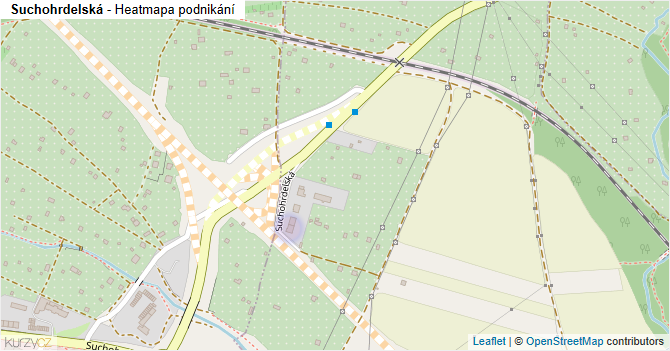 Suchohrdelská - mapa podnikání