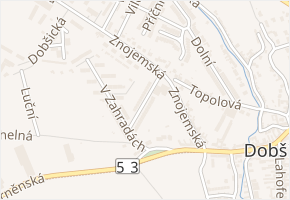 Za Školkou v obci Dobšice - mapa ulice