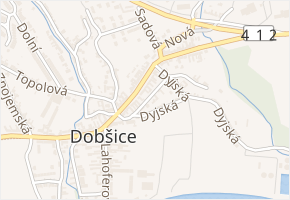 Za Školou v obci Dobšice - mapa ulice