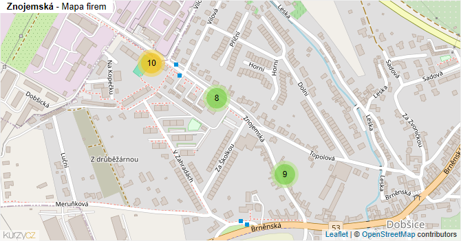 Znojemská - mapa firem