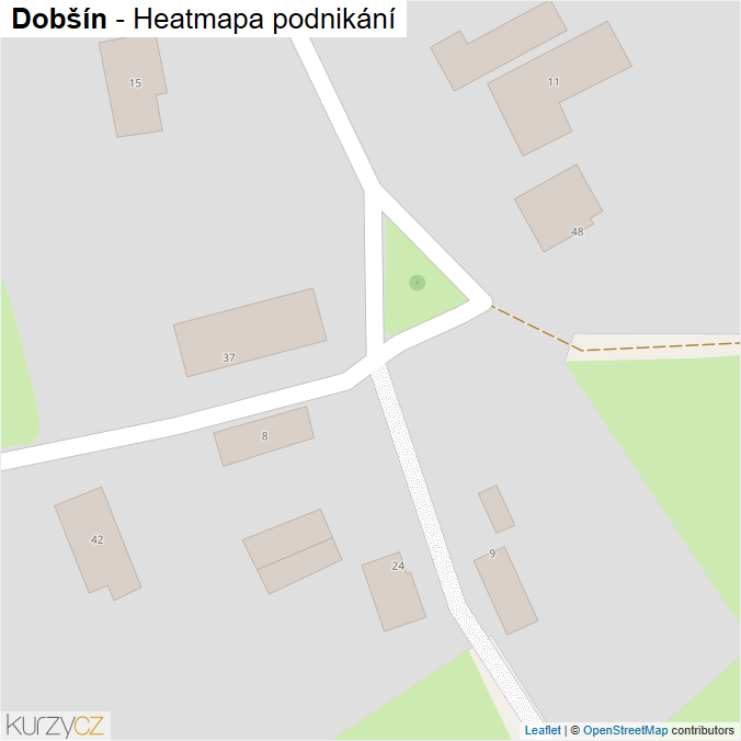 Mapa Dobšín - Firmy v obci.