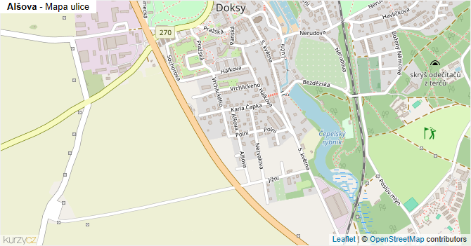 Alšova - mapa ulice